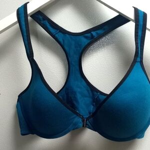 Fruit Of The Loom Teal Blue & Black Cotton Bra - Size: 36C